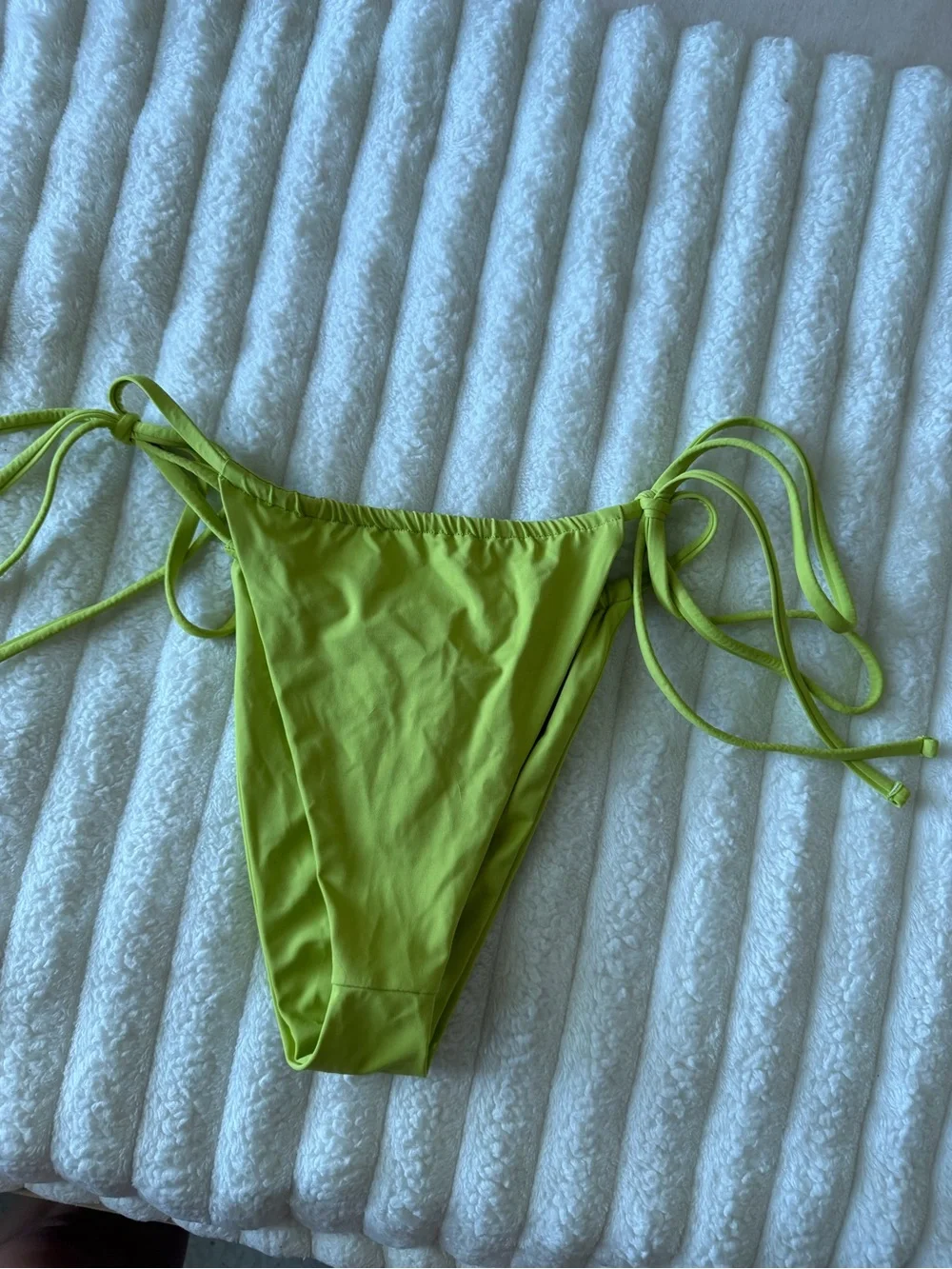 Frankie's Bikinis Lime Green Tie-Side Bikini Bottom